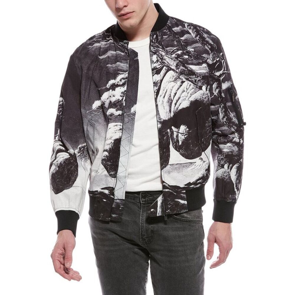 Valentino Mens  Print Jacket, Black